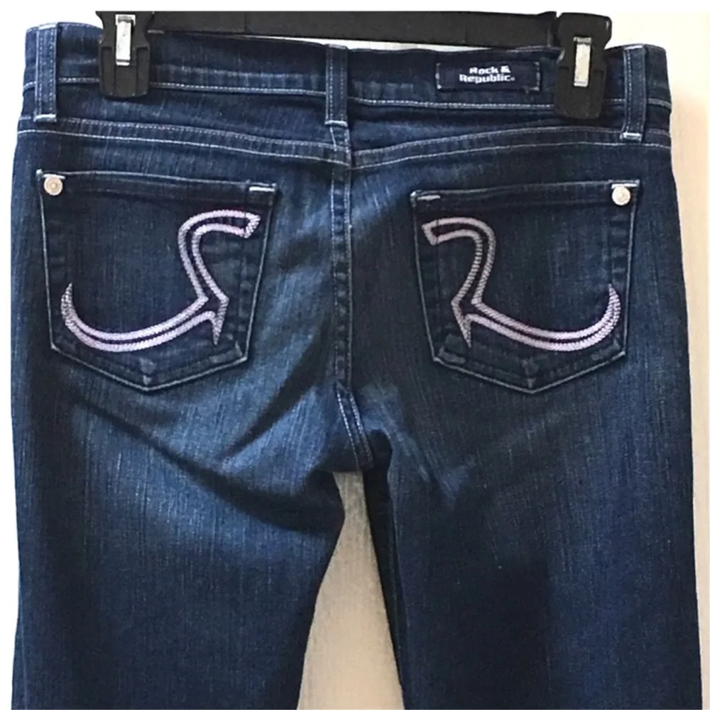 [PRE-OWNED] ROCK & REPUBLIC Kasandra Women’s Premium Denim Jeans, Blue, Size 26 - Picture 4 of 8